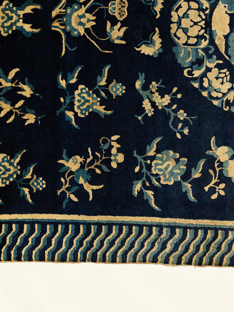 Rug, Foundation: cotton warp and weft; wool knotting, China