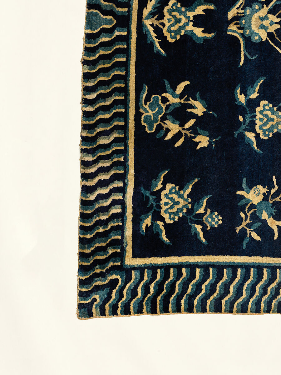 Rug, Foundation: cotton warp and weft; wool knotting, China