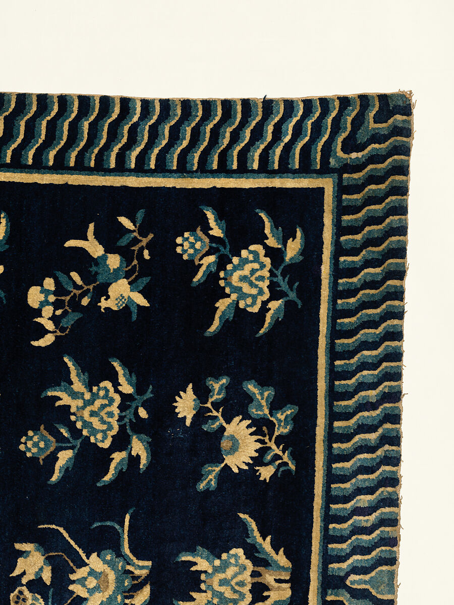 Rug, Foundation: cotton warp and weft; wool knotting, China