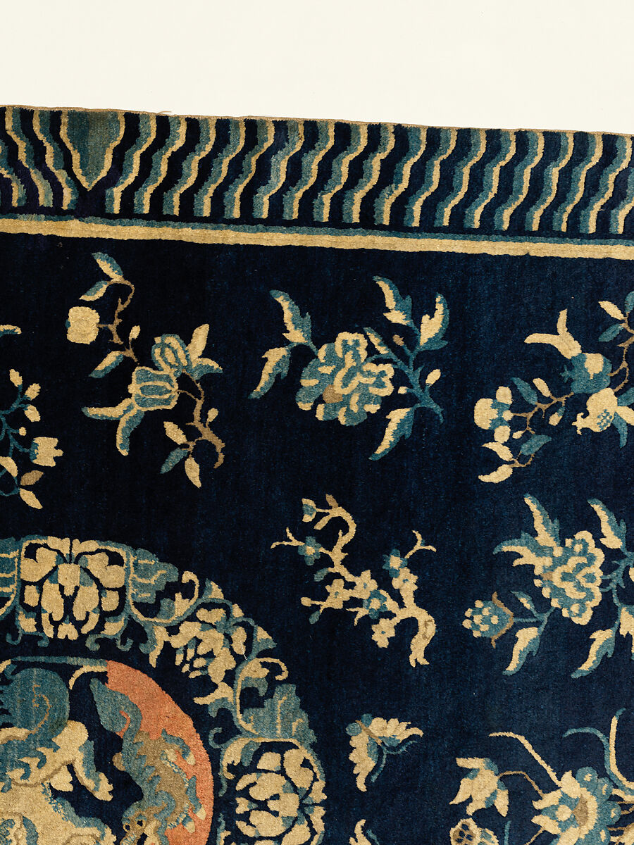 Rug, Foundation: cotton warp and weft; wool knotting, China