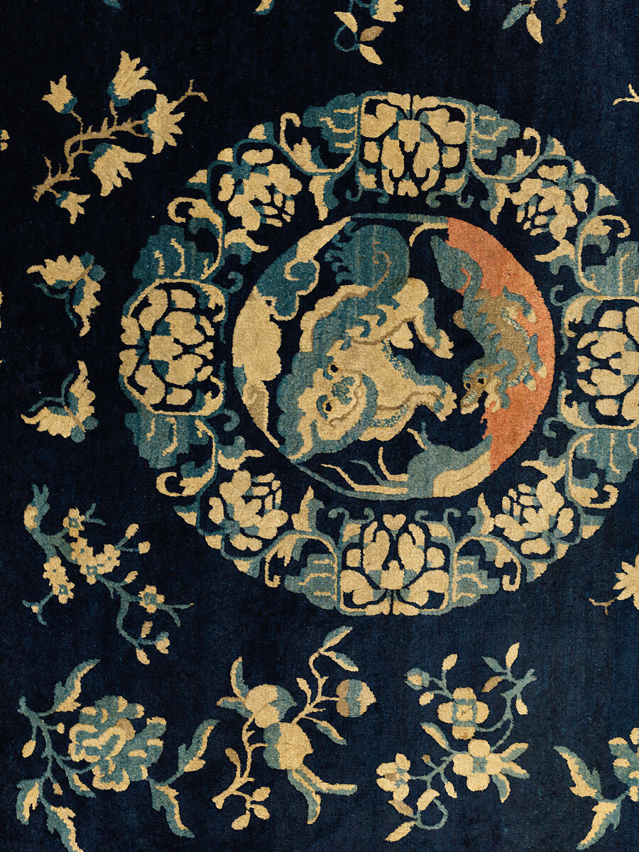 Rug, Foundation: cotton warp and weft; wool knotting, China