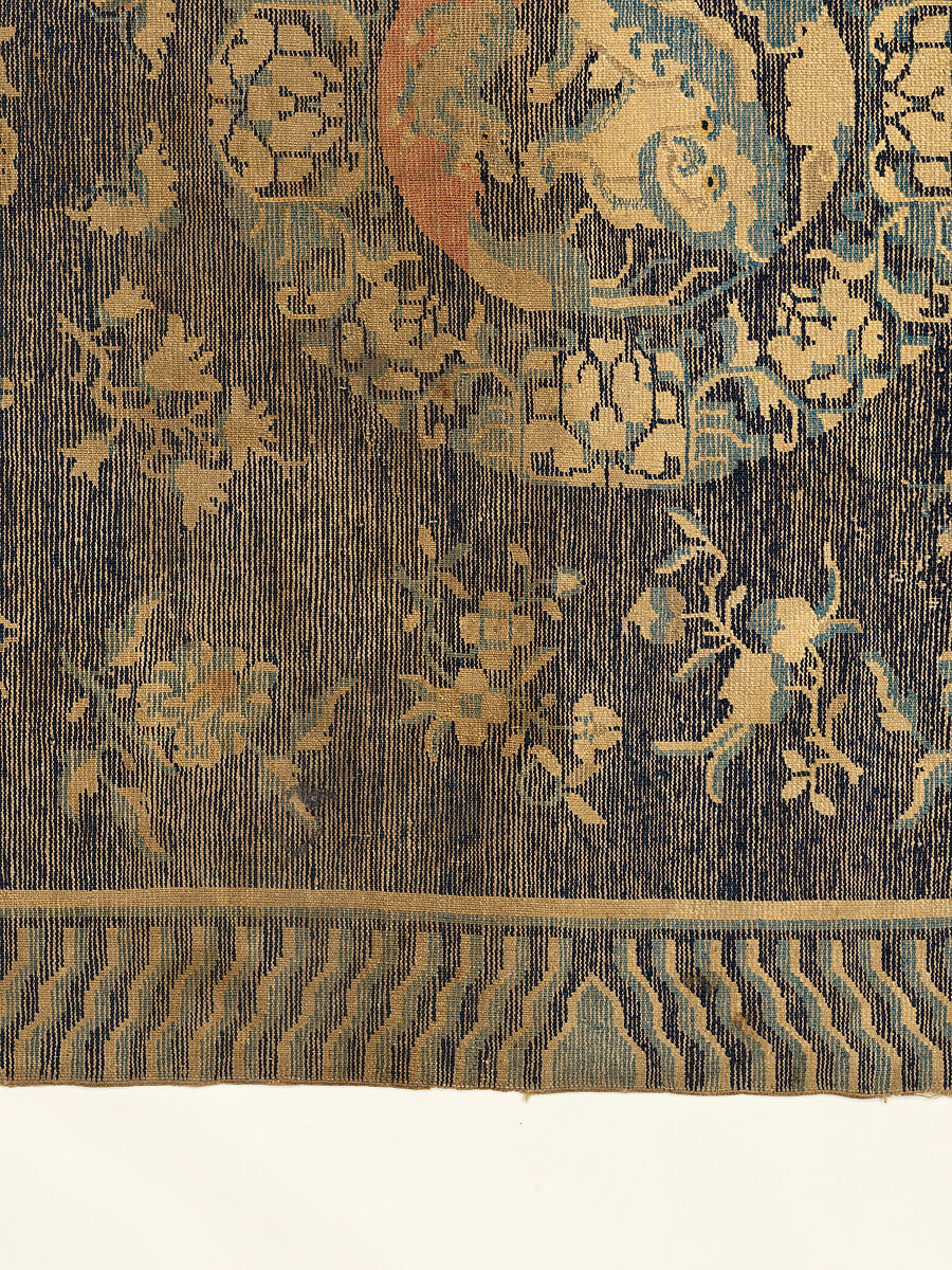 Rug, Foundation: cotton warp and weft; wool knotting, China