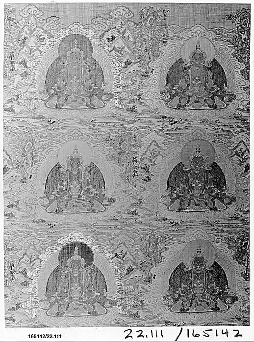 Panel, Silk, metallic thread, China