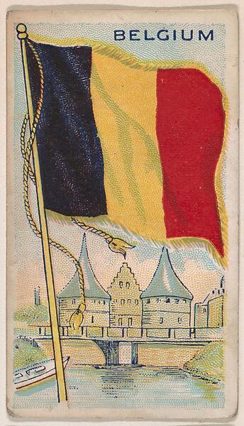 Belgium, bakery card from the Flags series (D34), issued by the Ward-Mackey Company, Issued by Ward-Mackey Company, Commercial color lithograph 