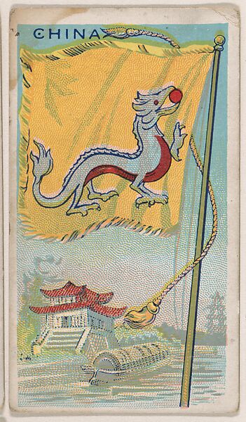 China, bakery card from the Flags series (D34), issued by the Ward-Mackey Company, Issued by Ward-Mackey Company, Commercial color lithograph 