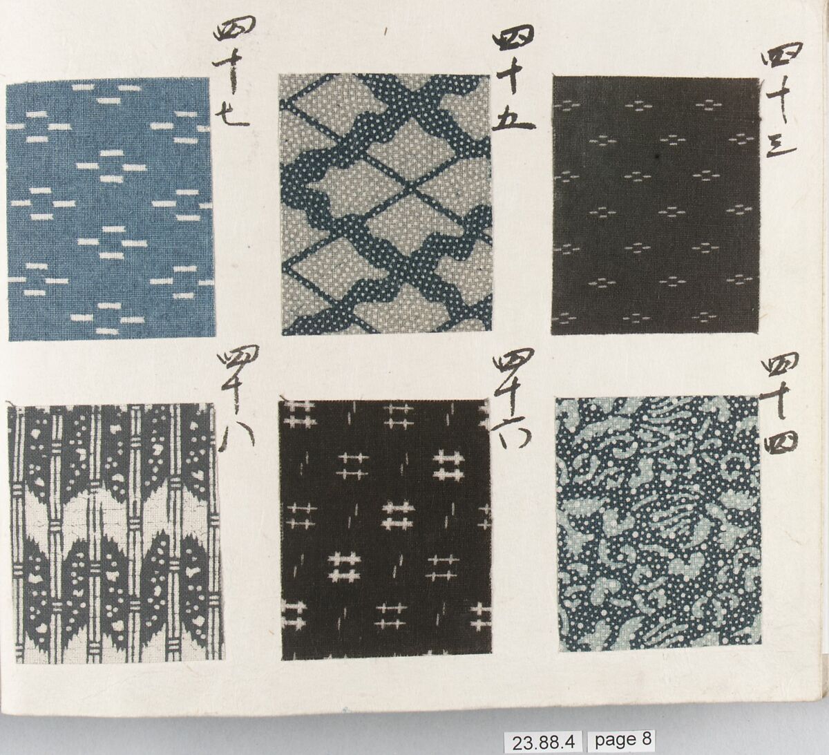 Textile Sample Book, Paper and cotton, Japan