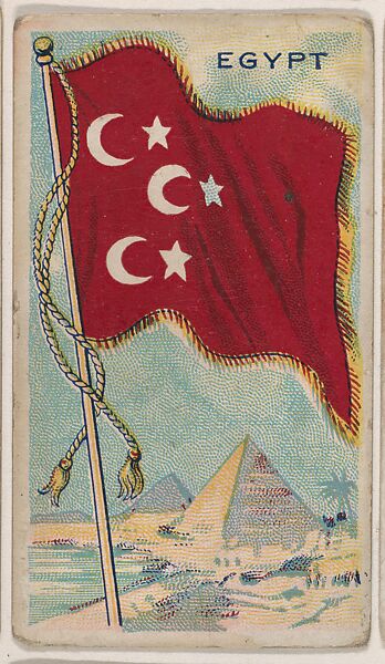 Egypt, bakery card from the Flags series (D34), issued by the Ward-Mackey Company, Issued by Ward-Mackey Company, Commercial color lithograph 