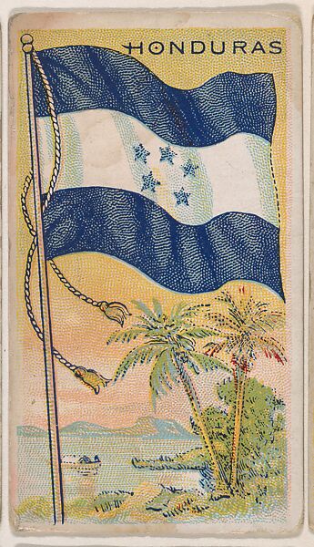 Honduras, bakery card from the Flags series (D34), issued by the Ward-Mackey Company, Issued by Ward-Mackey Company, Commercial color lithograph 