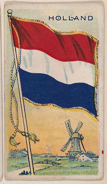 Holland, bakery card from the Flags series (D34), issued by the Ward-Mackey Company, Issued by Ward-Mackey Company, Commercial color lithograph 