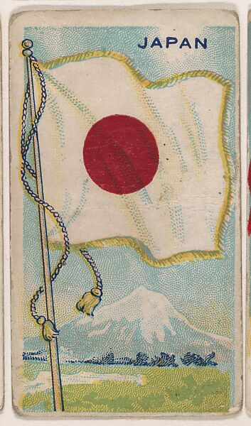 Japan, bakery card from the Flags series (D34), issued by the Ward-Mackey Company, Issued by Ward-Mackey Company, Commercial color lithograph 