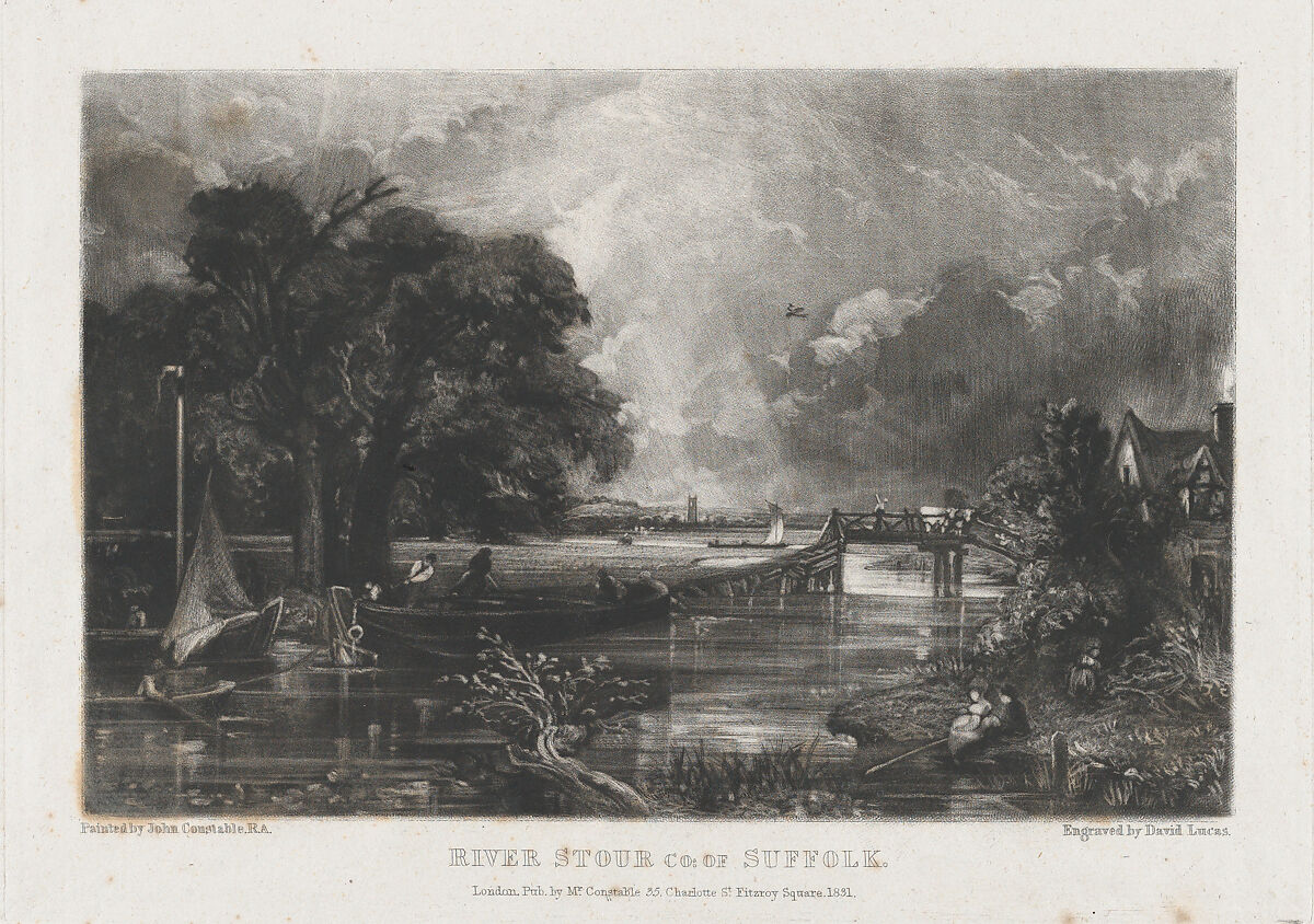 River Stour, David Lucas (British, Geddington Chase, Northamptonshire 1802–1881 London), Mezzotint; first state of six 
