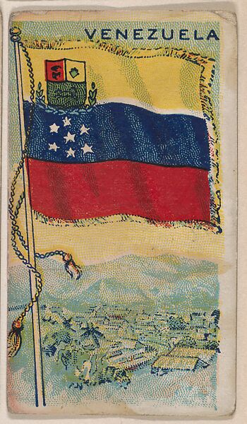 Venezuela, bakery card from the Flags series (D34), issued by the Ward-Mackey Company, Issued by Ward-Mackey Company, Commercial color lithograph 