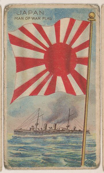 Japan, Man of War Flag, bakery card from the Flags series (D34), issued by the Weber Baking Company, Issued by Weber Baking Company, Commercial color lithograph 