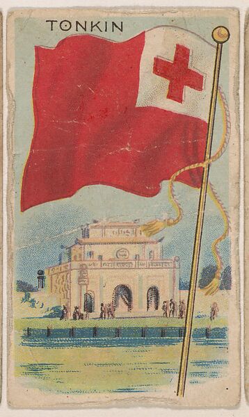 Tonkin, bakery card from the Flags series (D34), issued by the Weber Baking Company, Issued by Weber Baking Company, Commercial color lithograph 