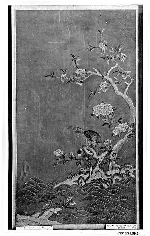 Panel, Silk;  on silk, China 