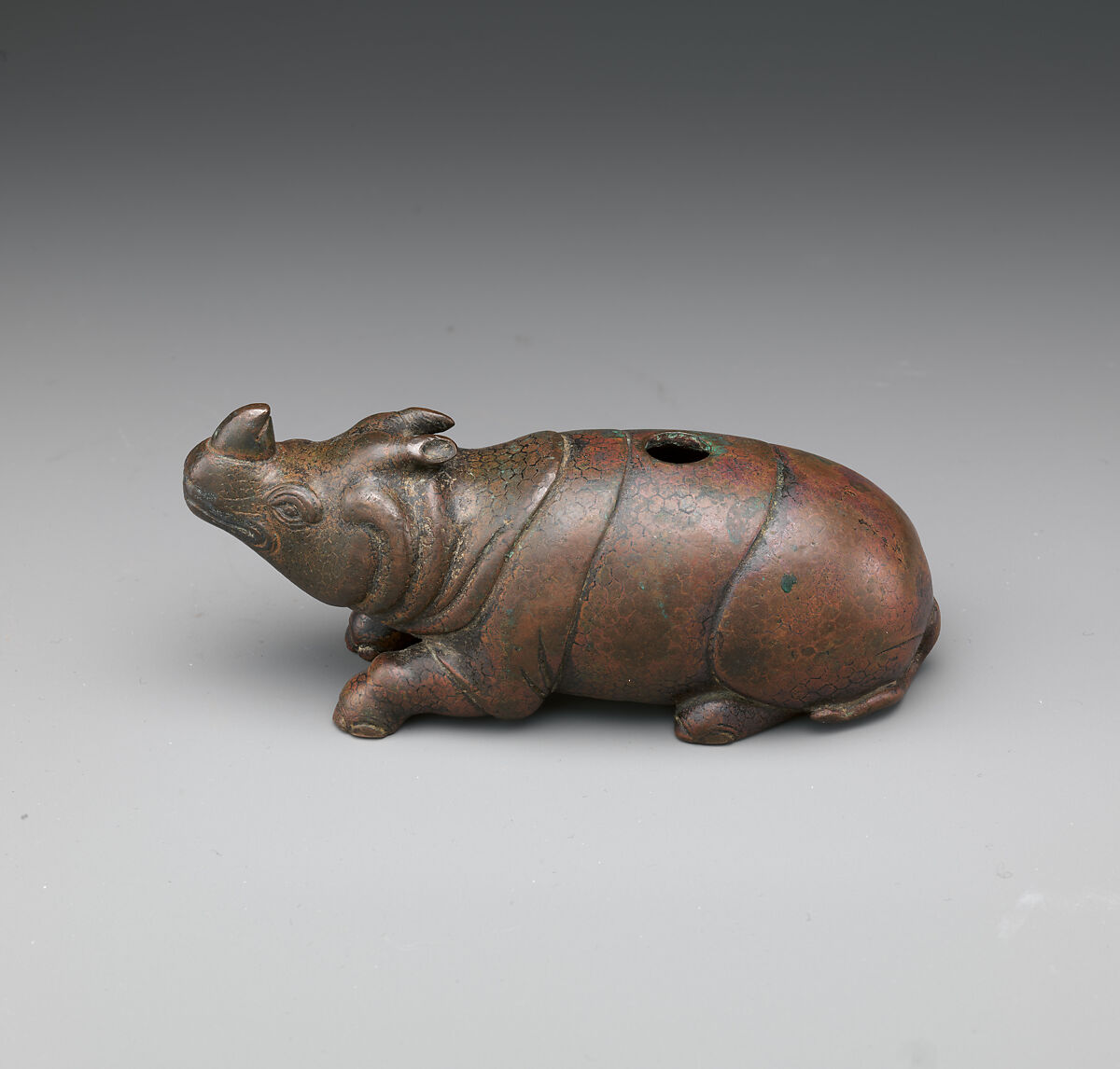 Water dropper in the shape of a rhinoceros, Copper alloy, China