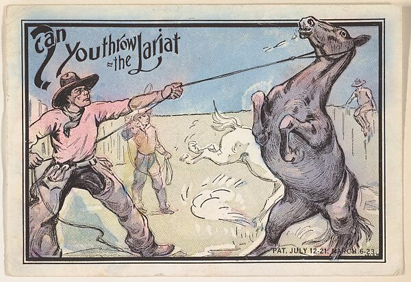 Can You Throw the Lariat?, bakery card from the Magic Card of Knowledge series (D50), issued by Spaulding Bakeries Inc.