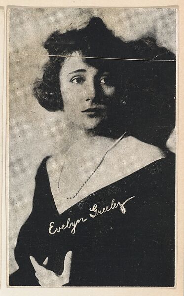 Evelyn Greeley, bakery card from the Movie Stars series (D55), issued by the Morehouse Baking Company, Issued by Morehouse Baking Company, Commercial color lithograph 
