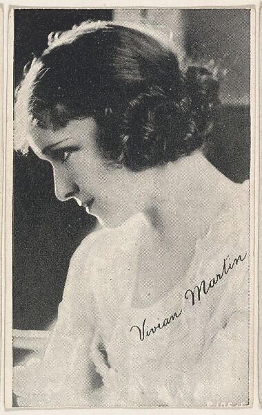 Vivian Martin, bakery card from the Movie Stars series (D55), issued by the Morehouse Baking Company, Issued by Morehouse Baking Company, Commercial color lithograph 