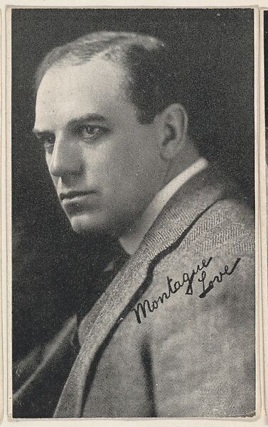 Montague Love, bakery card from the Movie Stars series (D55), issued by the Morehouse Baking Company, Issued by Morehouse Baking Company, Commercial color lithograph 