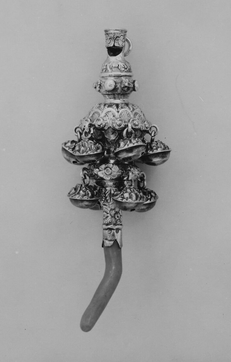 Rattle, Whistle, and Bells, Silver, British 