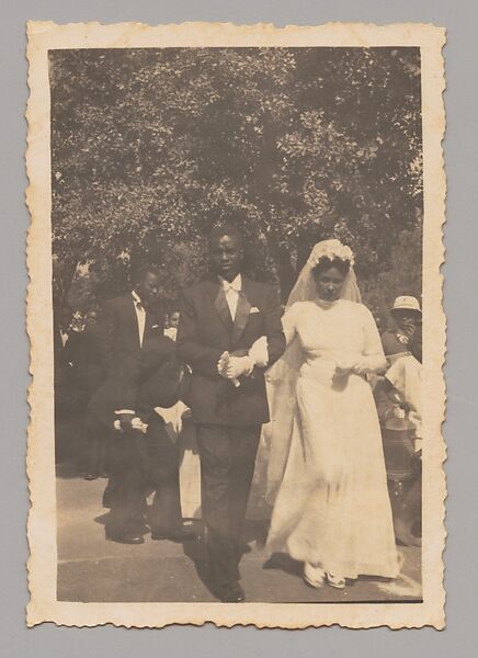 Bride and Groom, Outdoors, Macky Kane (Senegalese) (?), Gelatin silver print 