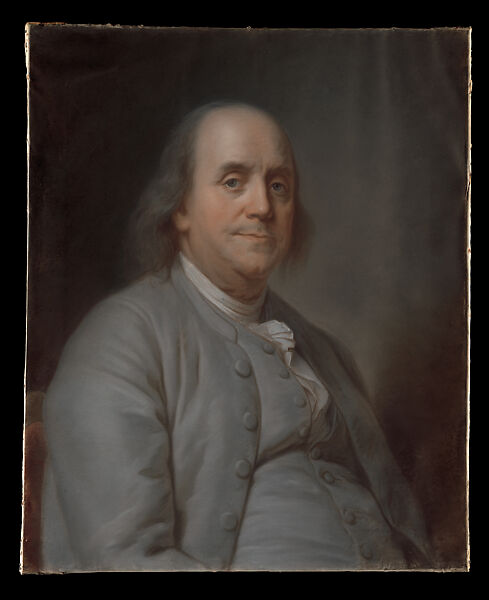 Benjamin Franklin (1706–1790), Joseph Siffred Duplessis (French, Carpentras 1725–1802 Versailles), Pastel on parchment 