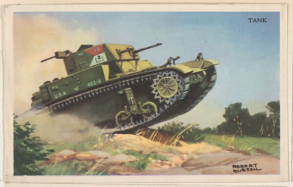 Tank, bakery card from the National Defense series (D59), issued by Bell Bakeries, Inc., Issued by Bell Bakeries, Inc., Commercial color lithograph 