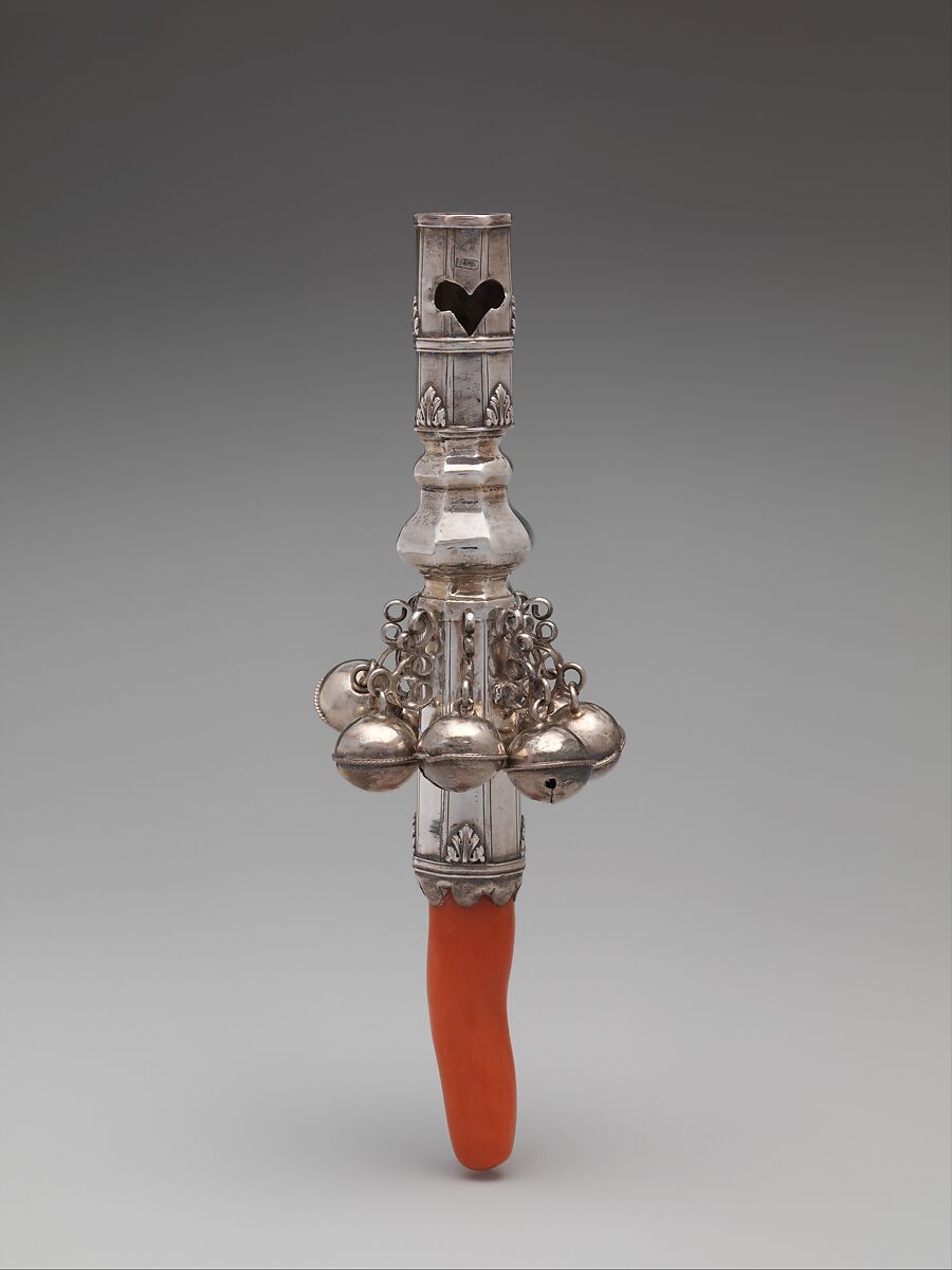 Rattle, Whistle, and Bells, Richard Van Dyck (1717–1770) or, Silver and coral, American 