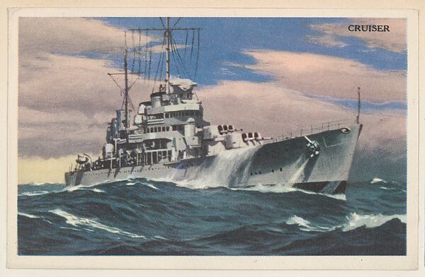 Cruiser, bakery card from the National Defense series (D59), issued by Bell Bakeries, Inc., Issued by Bell Bakeries, Inc., Commercial color lithograph 