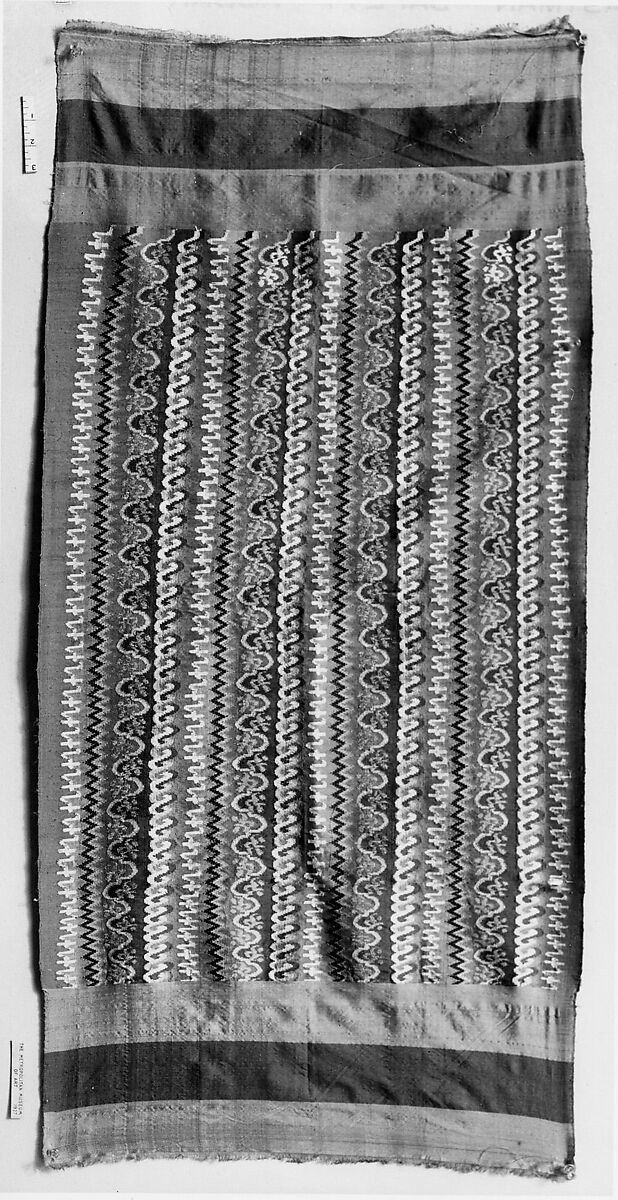Skirt Panel, Silk, metallic thread, Myanmar 