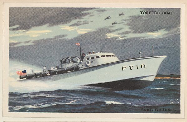 Torpedo Boat, bakery card from the National Defense series (D59), issued by Bell Bakeries, Inc., Issued by Bell Bakeries, Inc., Commercial color lithograph 