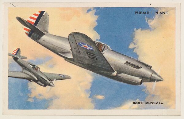 Pursuit Plane, bakery card from the National Defense series (D59), issued by Bell Bakeries, Inc., Issued by Bell Bakeries, Inc., Commercial color lithograph 