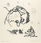 Faces Portfolio, Miriam Beerman (American, Providence, Rhode Island 1923–2022), Drypoint