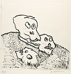 Faces Portfolio, Miriam Beerman (American, Providence, Rhode Island 1923–2022), Drypoint