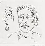 Faces Portfolio, Miriam Beerman (American, Providence, Rhode Island 1923–2022), Drypoint