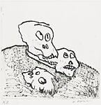 Faces Portfolio, Miriam Beerman (American, Providence, Rhode Island 1923–2022), Drypoint