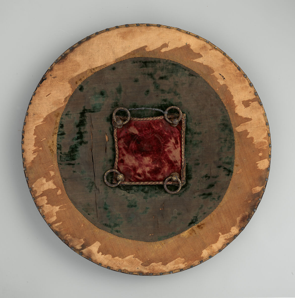 Shield, Steel, gold, textile, Indian