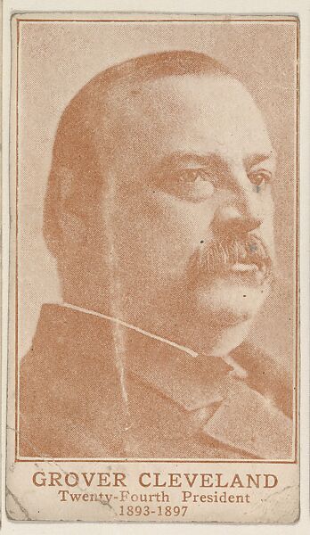 Grover Cleveland, bakery card from the Presidents of U. S. series (D68), issued by the Weber Baking Company, Issued by Weber Baking Company, Commercial color lithograph 