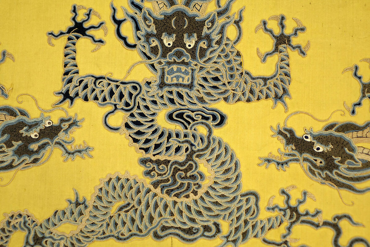 Cushion Cover for Throne, Silk;  on silk, China