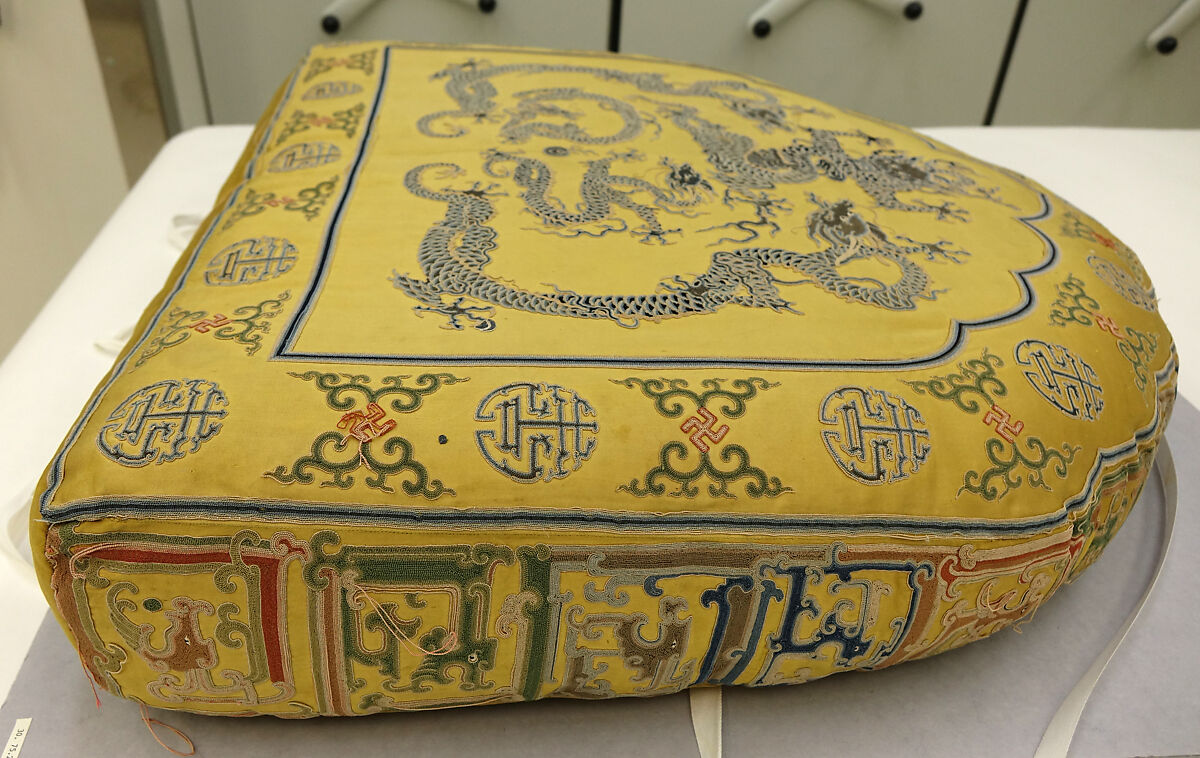 Cushion Cover for Throne, Silk;  on silk, China