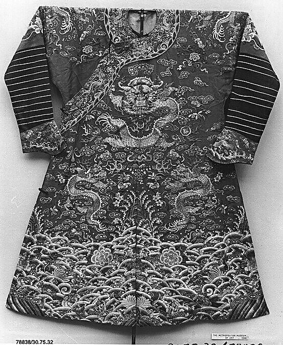 Summer Imperial Court Robe, Silk, metallic thread, China