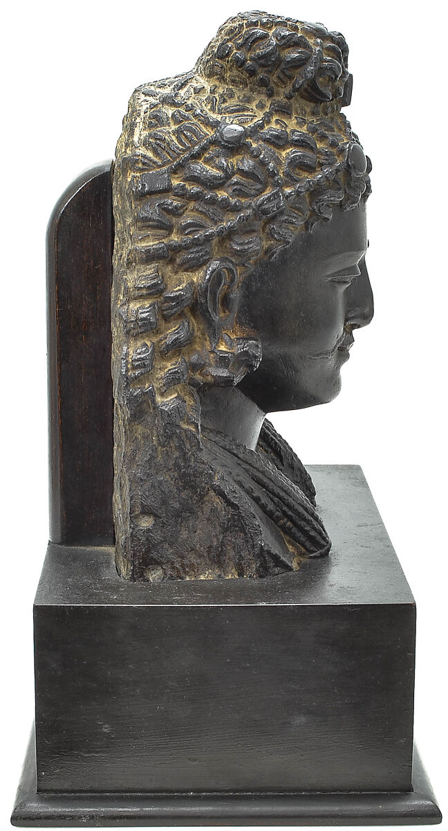Bust of a Bodhisattva, possibly Maitreya, Schist, Pakistan, Khyber-Pakhtunkhwa province