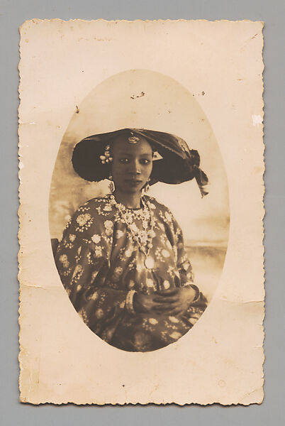 Woman, Unidentified, Postcard format gelatin silver print 