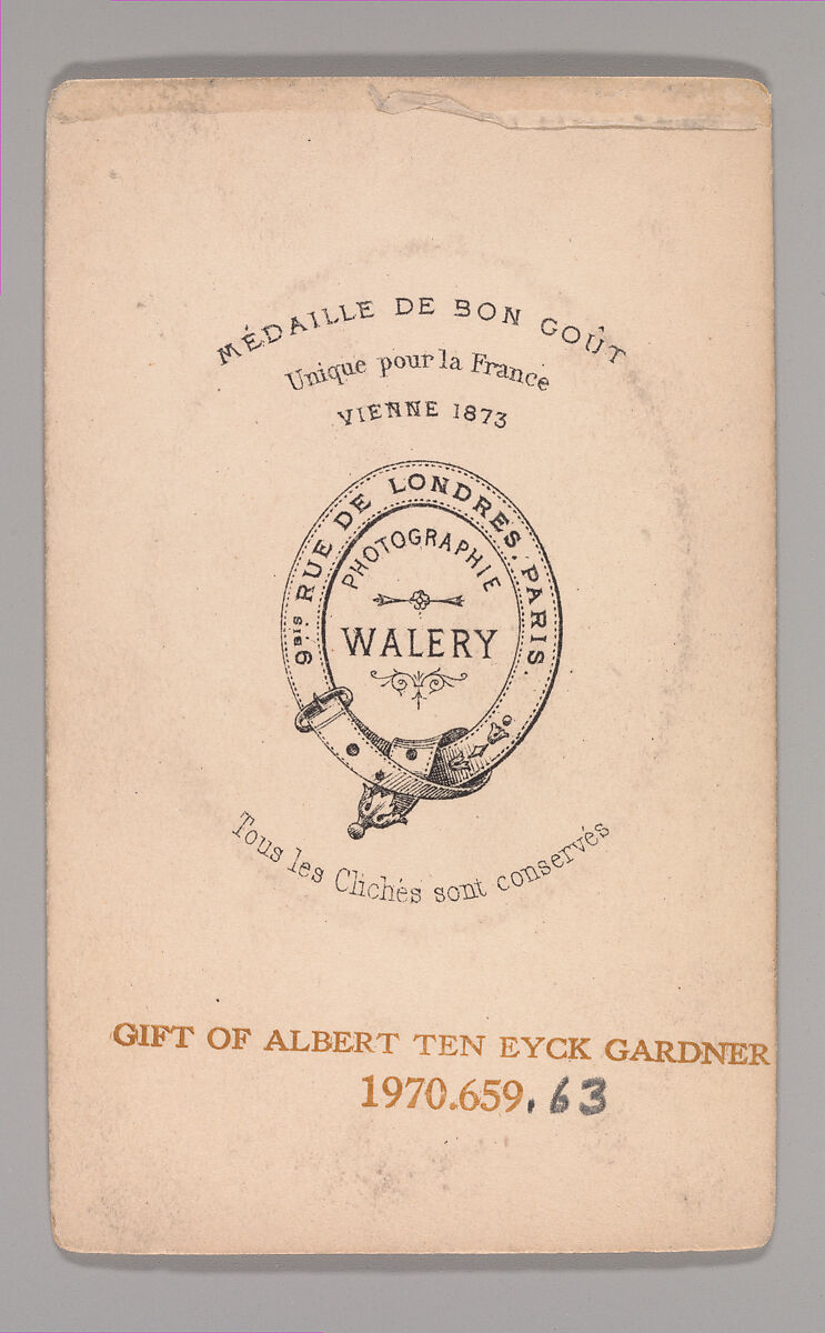 [Giovanni Boldini], Walery Frères (French, active 1860s–1870s), Albumen silver print