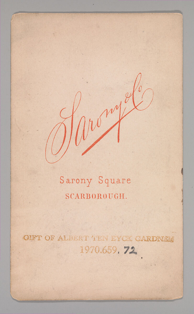 [George Henry Boughton], Oliver François Xavier Sarony (Canadian, 1820–1879), Albumen silver print