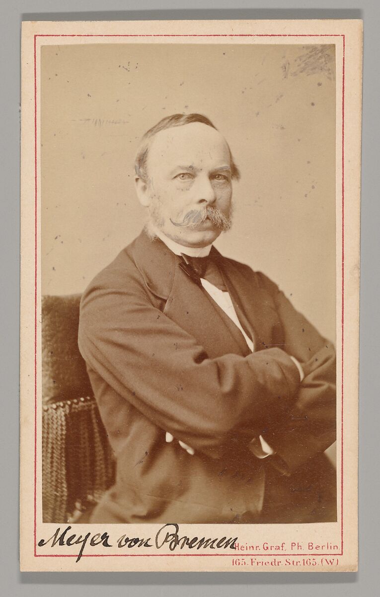 [Meyer George von Bremen], Heinrich Graf (German, active 1860s), Albumen silver print 