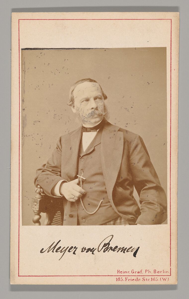 [Meyer George von Bremen], Heinrich Graf (German, active 1860s), Albumen silver print 