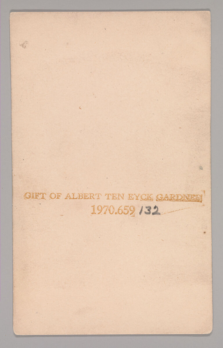 [Unknown Subject], Unknown, Albumen silver print