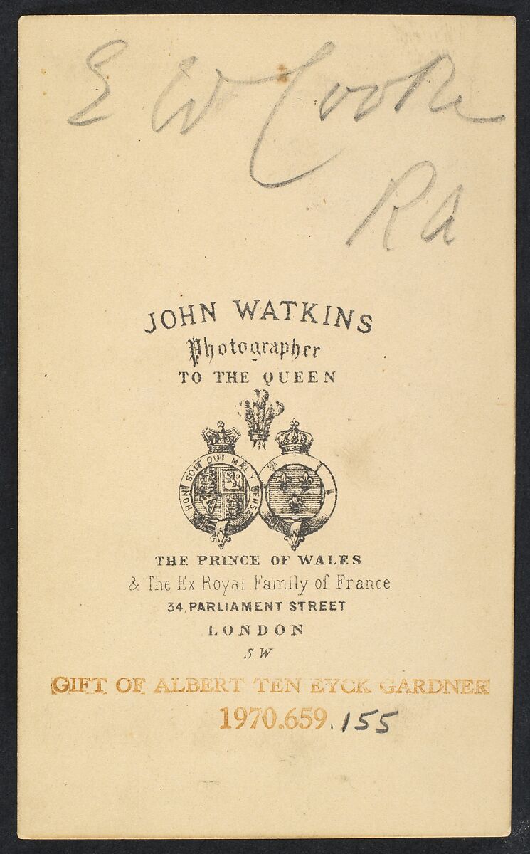 [Edward William Cooke], John and Charles Watkins (British, active 1867–71), Albumen silver print